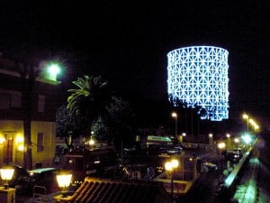 Gasometer in Rom bei der "weißen Nacht" 2006